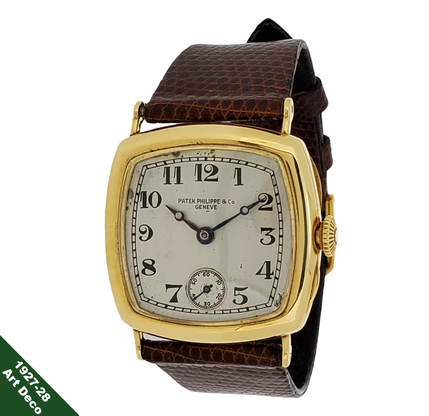 Patek Philippe Early Art Deco Cushion shape 18 Karat Gold watch