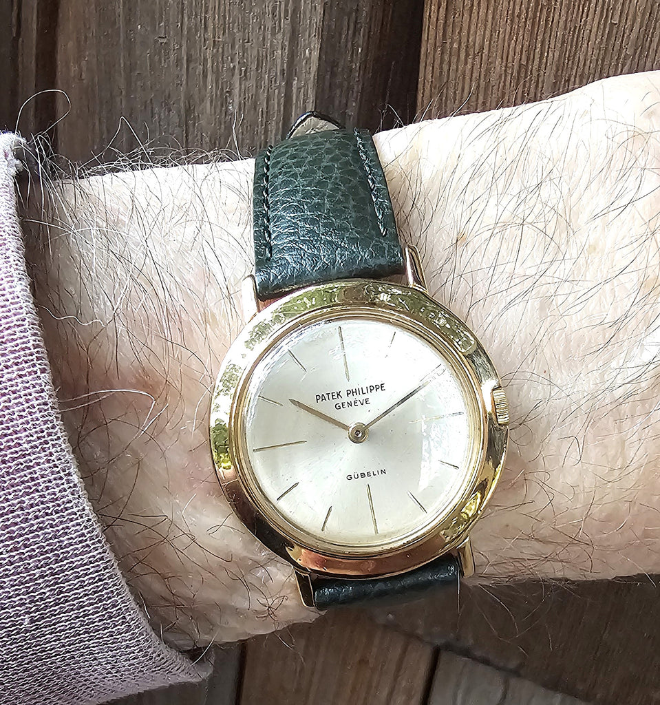 Patek Philippe 2595J Vintage Extra Thin 32mm Calatrava Retailed by Gueblin circa 1957