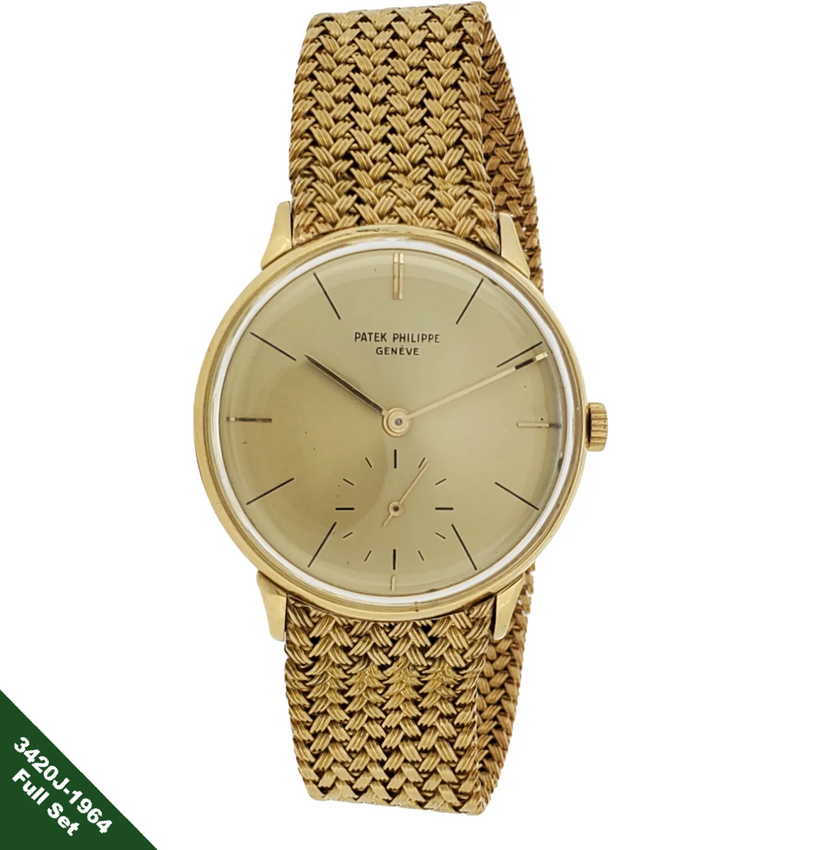 Patek Philippe 3420J Vintage Classic Calatrava Watch 34mm with 12-400 ...