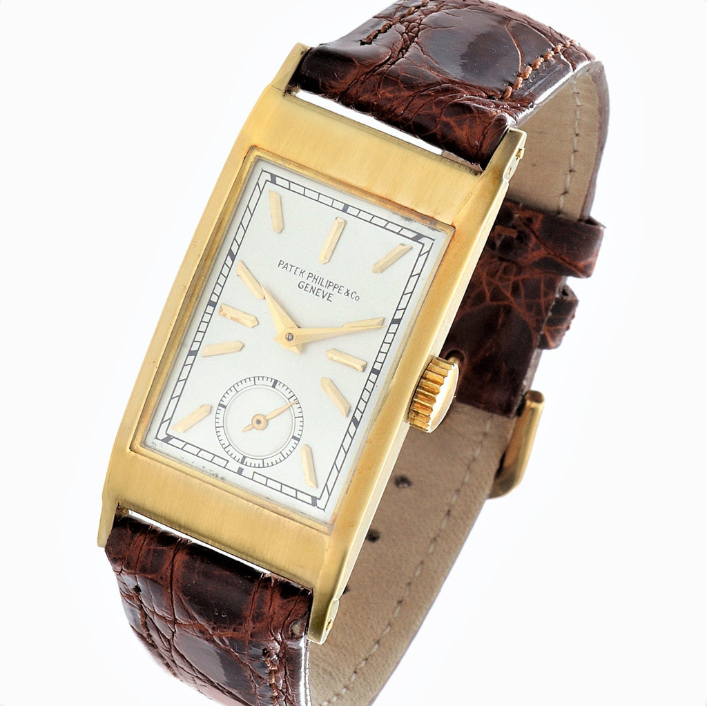 Patek Philippe 425J Vintage Iconic Art Deco "Tegolino" Watch with Breguet Dial, Circa 1939