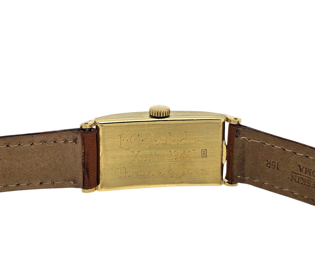 Patek Philippe 425J "Tegolino" Iconic Vintage  Art Deco Watch in Yellow Gold Circa 1948