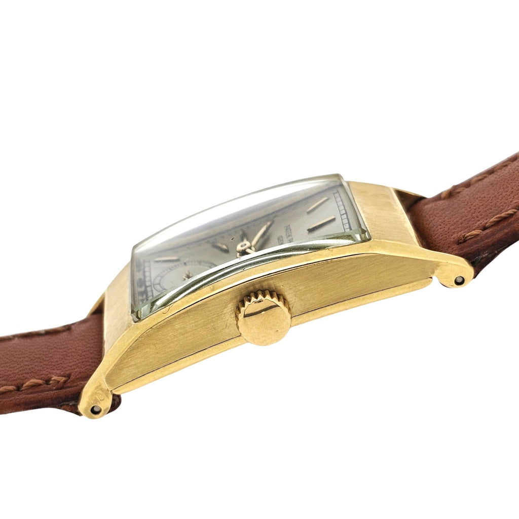 Patek Philippe 425J "Tegolino" Iconic Vintage  Art Deco Watch in Yellow Gold Circa 1948