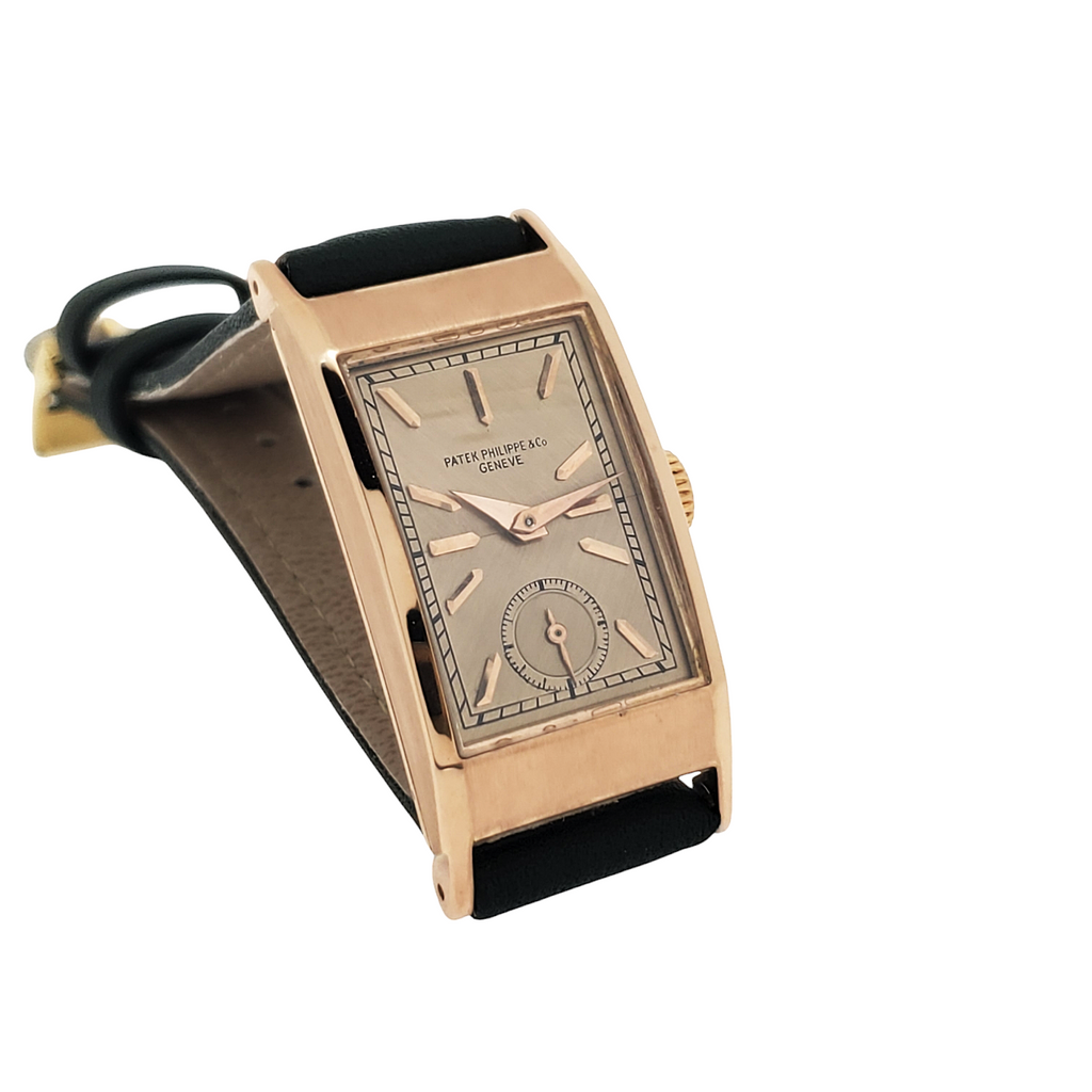 Patek Philippe 425R Vintage Iconic "Tegolino" Art Deco Watch in Rose Gold Circa 1940'