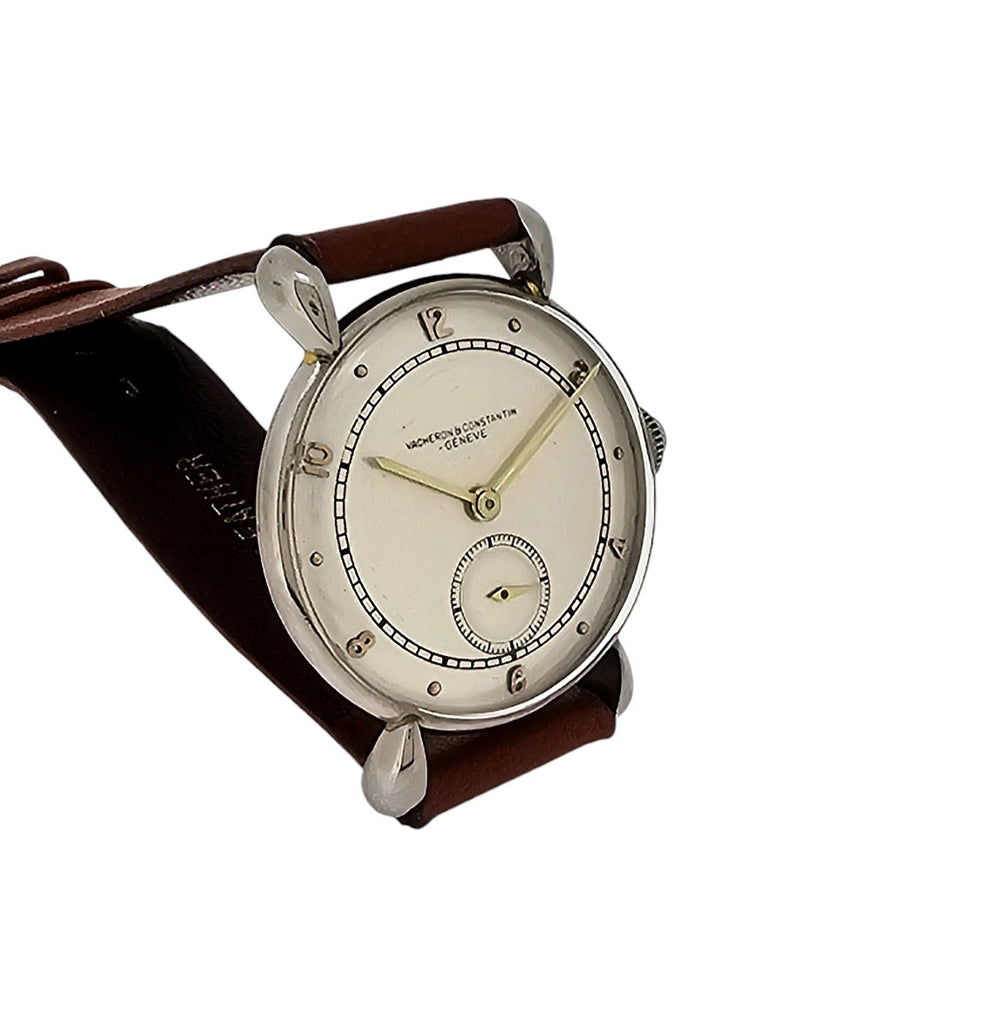 Vacheron Constatin 5387A Stainless Steel Tear Drop Lugs Watch-Unisex- Circa 1940's