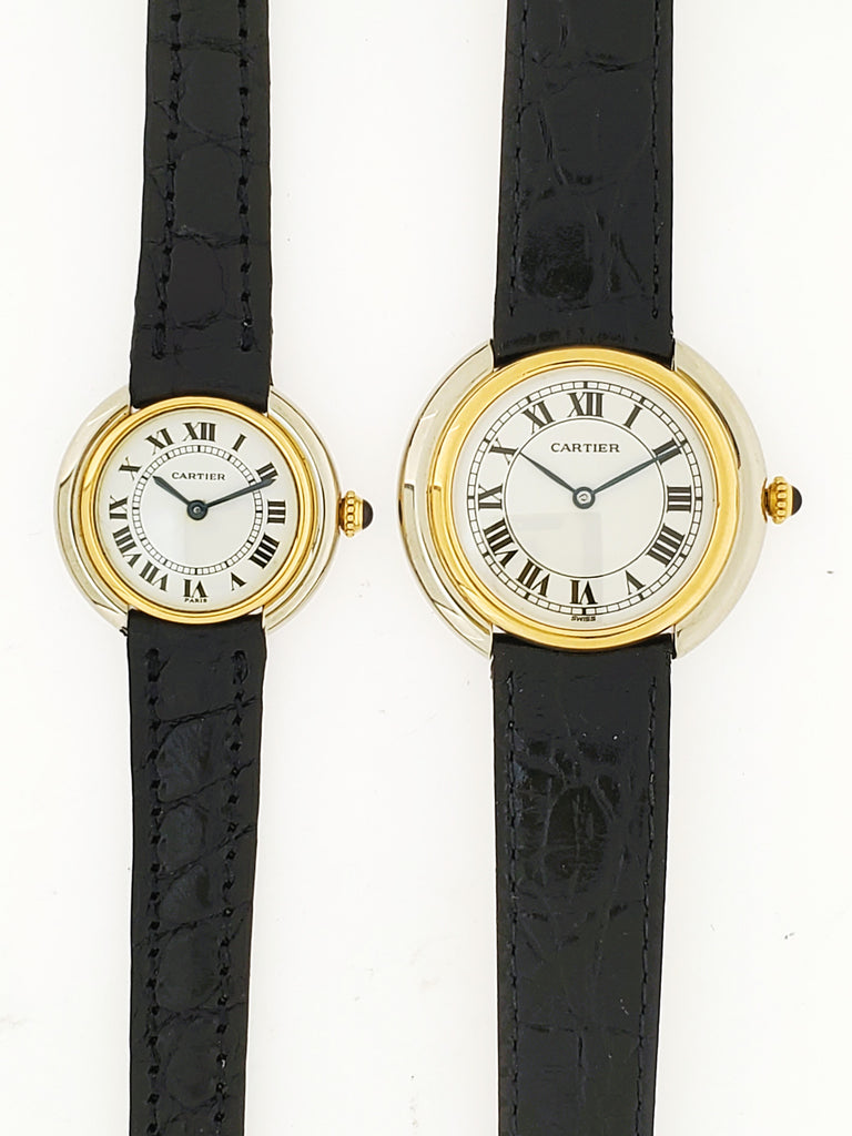 Cartier Paris Vendome  Small 2-Tone Watch26mm Manual wind ,Circa 1973-1976