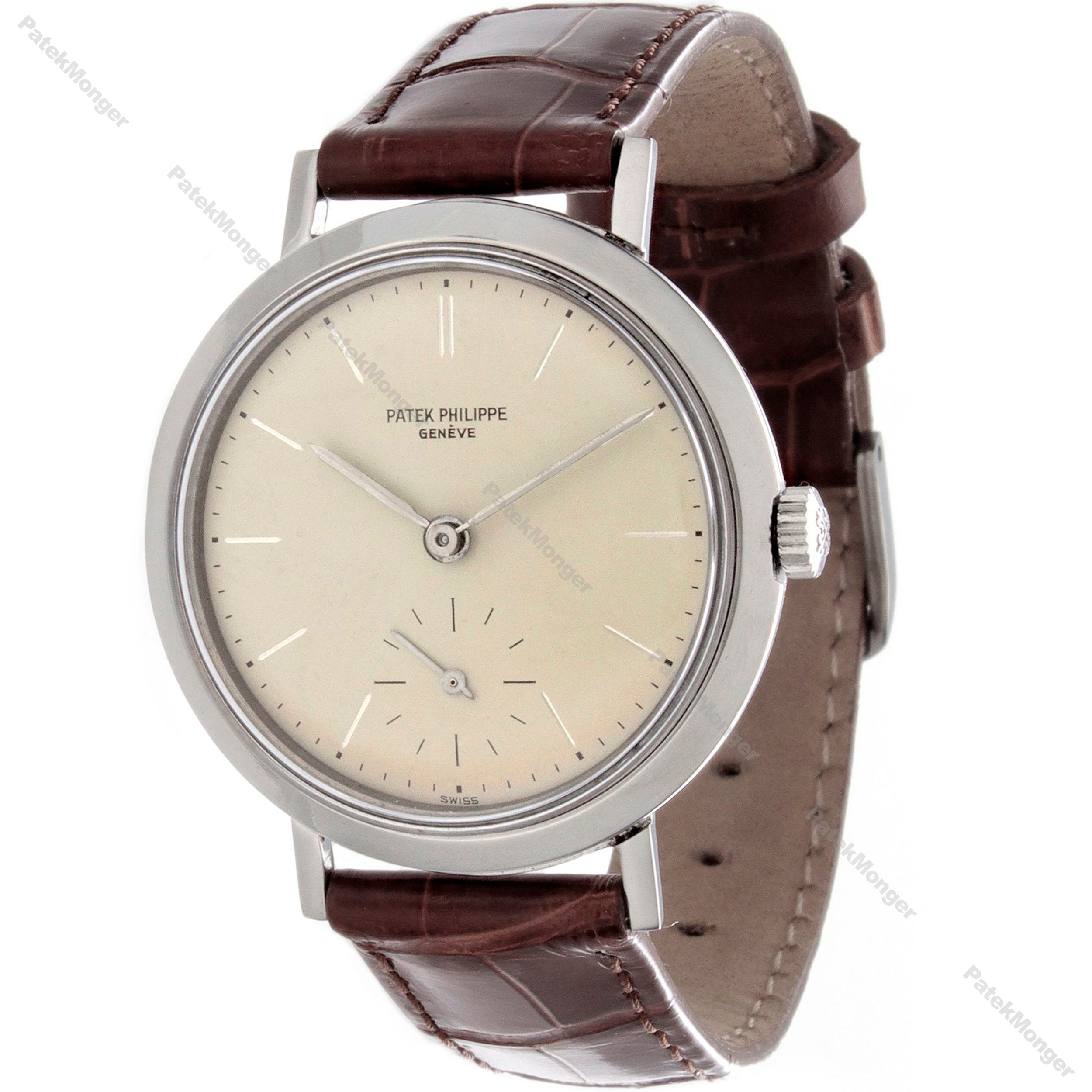 Patek Philippe 3419A Vintage 35mm Stainless Steel Calatrava Watch 