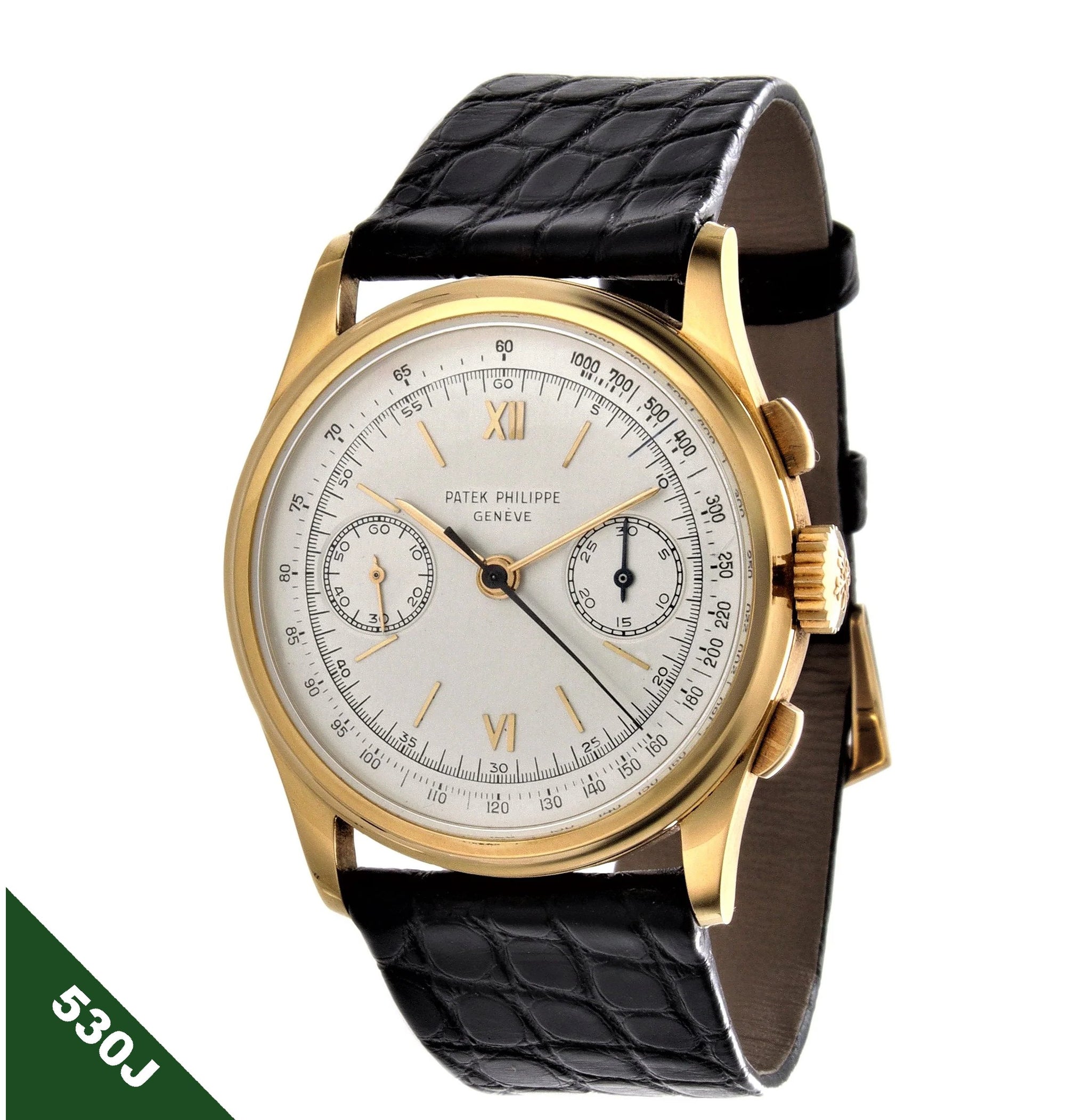 Patek Philippe 530J Jumbo Vintage Chronograph 36.5 mm Watch circa 1946 PatekMonger